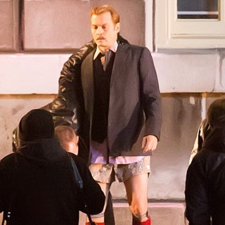 Filming on The Set of Mortdecai