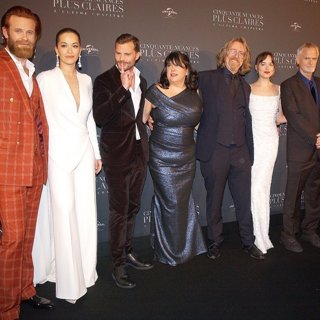 Eric Johnson (III), Rita Ora, Jamie Dornan, E. L. James, Dakota Johnson, James Foley in Fifty Shades Freed Paris premiere - Arrivals