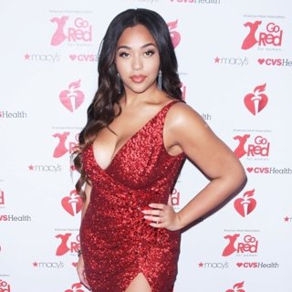 Jordyn Woods in Go Red Women Red Dress Collection 2019