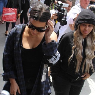 Kim Kardashian, Rob Kardashian and Blac Chyna Leaving Nate n Al's