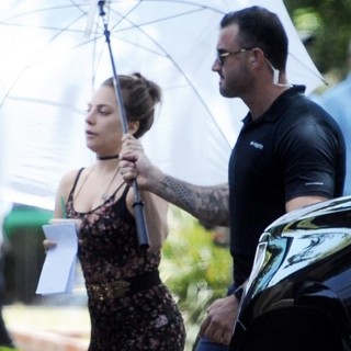 Lady GaGa on The Set of A Star Is Born