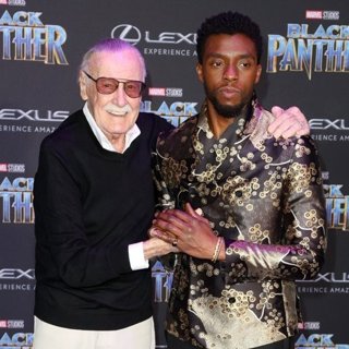 Stan Lee, Chadwick Boseman in World Premiere of Marvel Studios' Black Panther - Arrivals