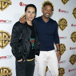 Jared Leto, Will Smith in 2016 CinemaCon Warner Bros Pictures - Day 2 - Red Carpet Arrivals
