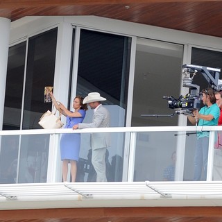 On The Film Set of Parker Shooting on Location in Florida