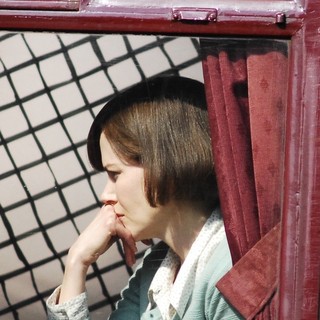 Nicole Kidman Filming A Train Scene from The Movie The Railway Man