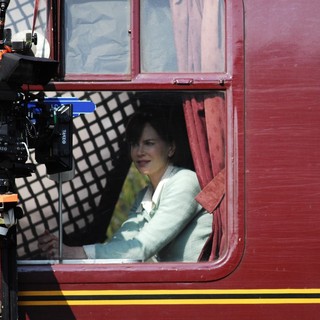 Nicole Kidman Filming A Train Scene from The Movie The Railway Man