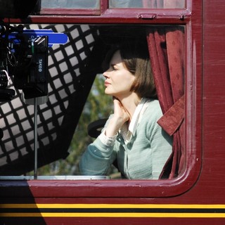 Nicole Kidman Filming A Train Scene from The Movie The Railway Man