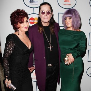 Sharon Osbourne, Ozzy Osbourne, Kelly Osbourne in 2014 Pre-Grammy Gala and Grammy Salute to Industry Icons - Clive Davis