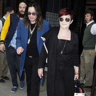 Ozzy Osbourne, Sharon Osbourne in Ozzy Osbourne and Sharon Osbourne Leaving Their Hotel