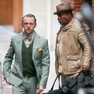 Simon Pegg and Ving Rhames Filming Mission: Impossible - Fallout