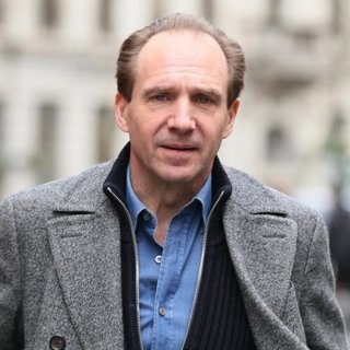Ralph Fiennes Seen at Global Radio