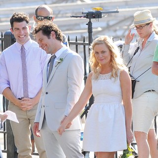 Paul Rudd and Amy Poehler Filming They Came Together on Location