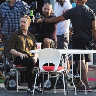 Scene in La La Land Filming