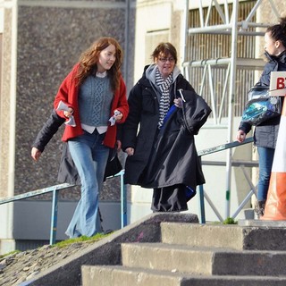 Gemma Arterton and Saoirse Ronan During A Break from Filming Byzantium