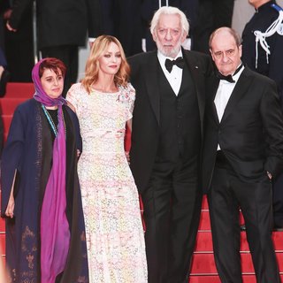 Katayoon Shahabi, Vanessa Paradis, Donald Sutherland, Pierre Lescure in 69th Cannes Film Festival - Opening Night Gala and Cafe Society Premiere - Arrivals