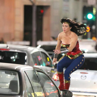 Filming in Hollywood on The Set of 'Wonder Woman'