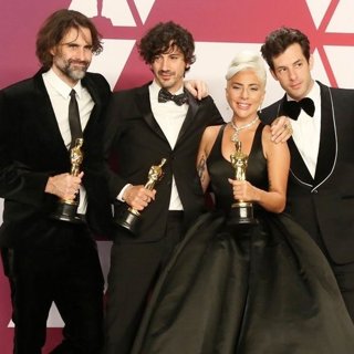 Andrew Wyatt, Anthony Rossomando, Lady GaGa, Mark Ronson in 91st Annual Academy Awards - Press Room