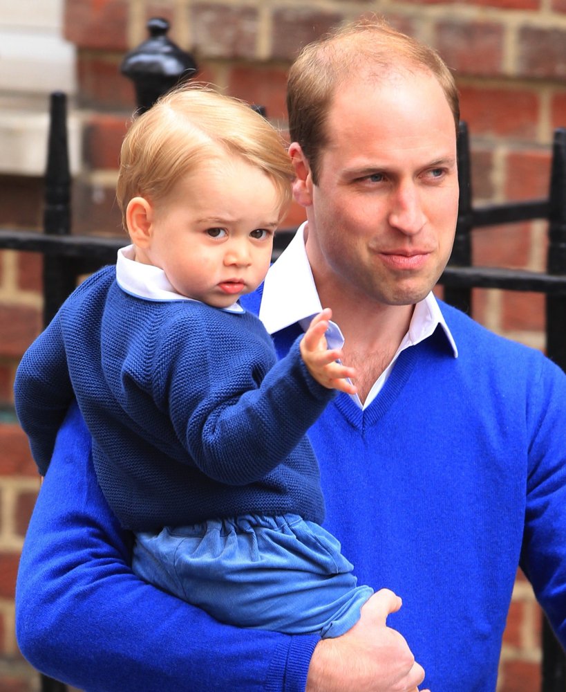 Prince of Cambridge;Prince William;<br>Prince William and Prince George Arrive at St. Mary's Hospital
