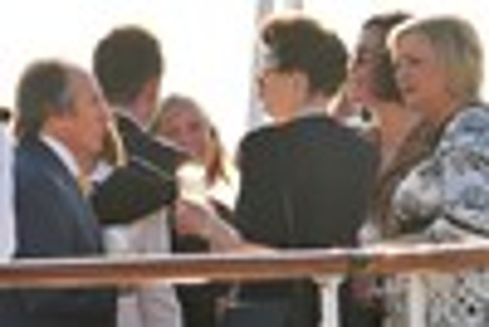 Princess Anne;<br>Zara Phillips and Mike Tindall Enjoy Cocktails Aboard The Royal Yacht Britannia