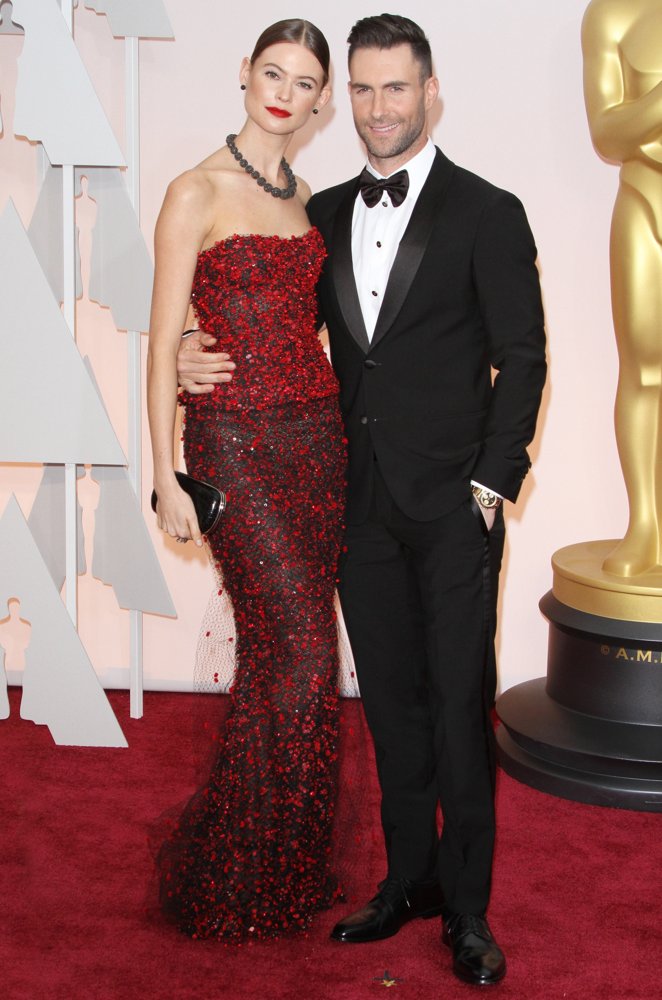 Behati Prinsloo;Adam Levine;<br>The 87th Annual Oscars - Red Carpet Arrivals