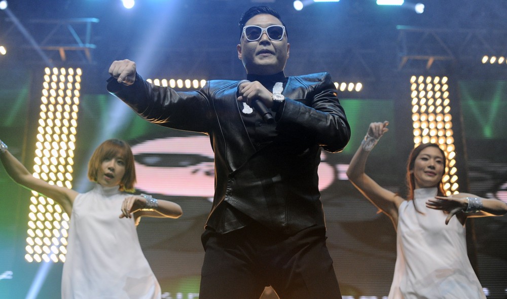 PSY;<br>PSY Performs His Gangnam Style Dance Live