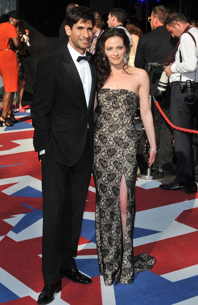 Raza Jaffrey;Lara Pulver;<br>The 2012 Arqiva British Academy Television Awards - Arrivals