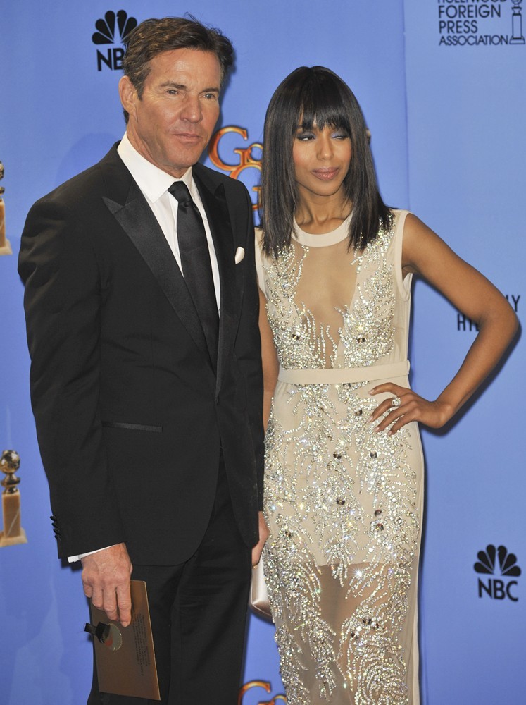 Dennis Quaid;Kerry Washington;<br>70th Annual Golden Globe Awards - Press Room