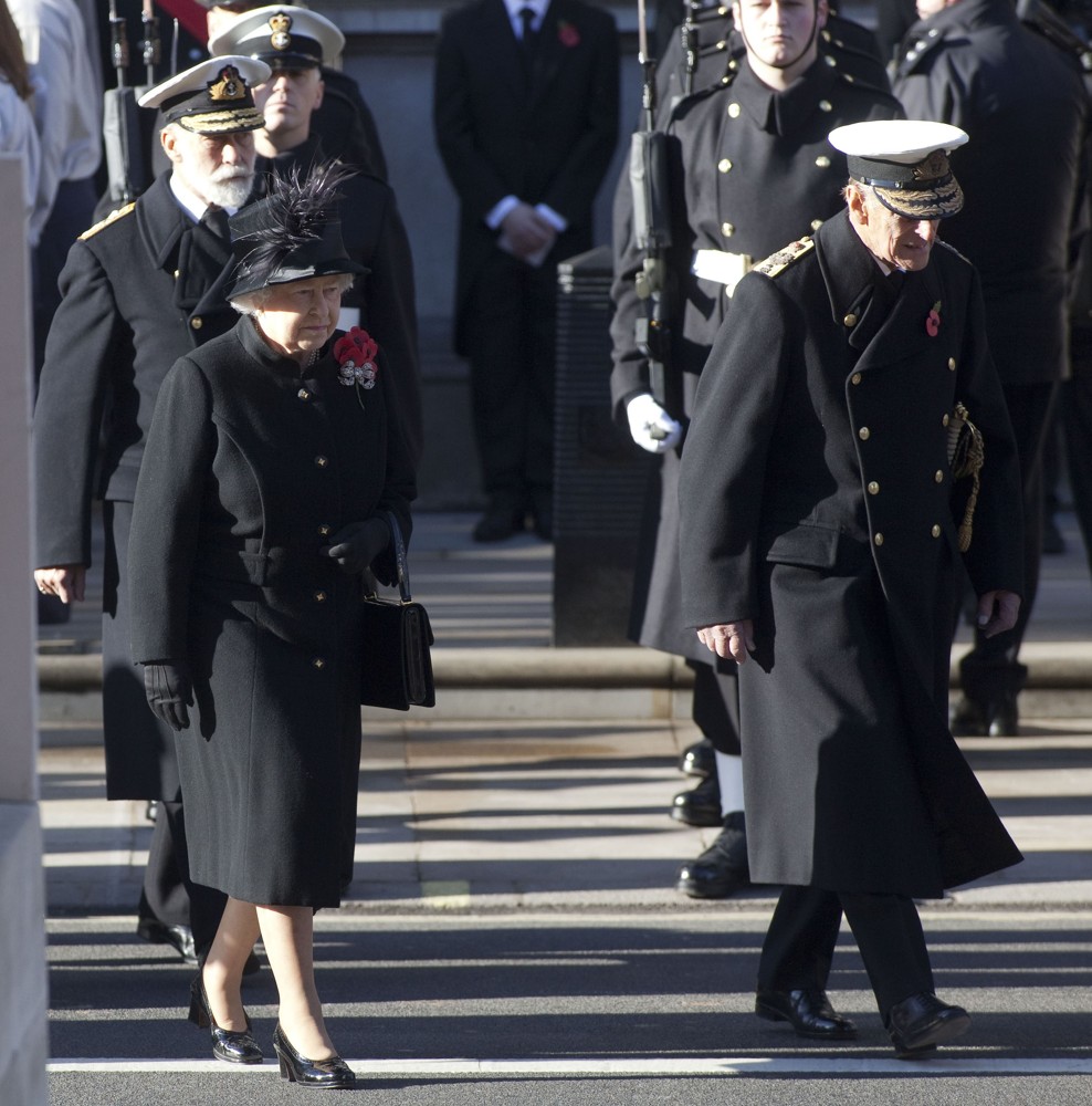 Prince Michael of Kent;Queen Elizabeth II;Prince Philip;<br>Sunday Commemorating Sacrifices of The Armed Forces