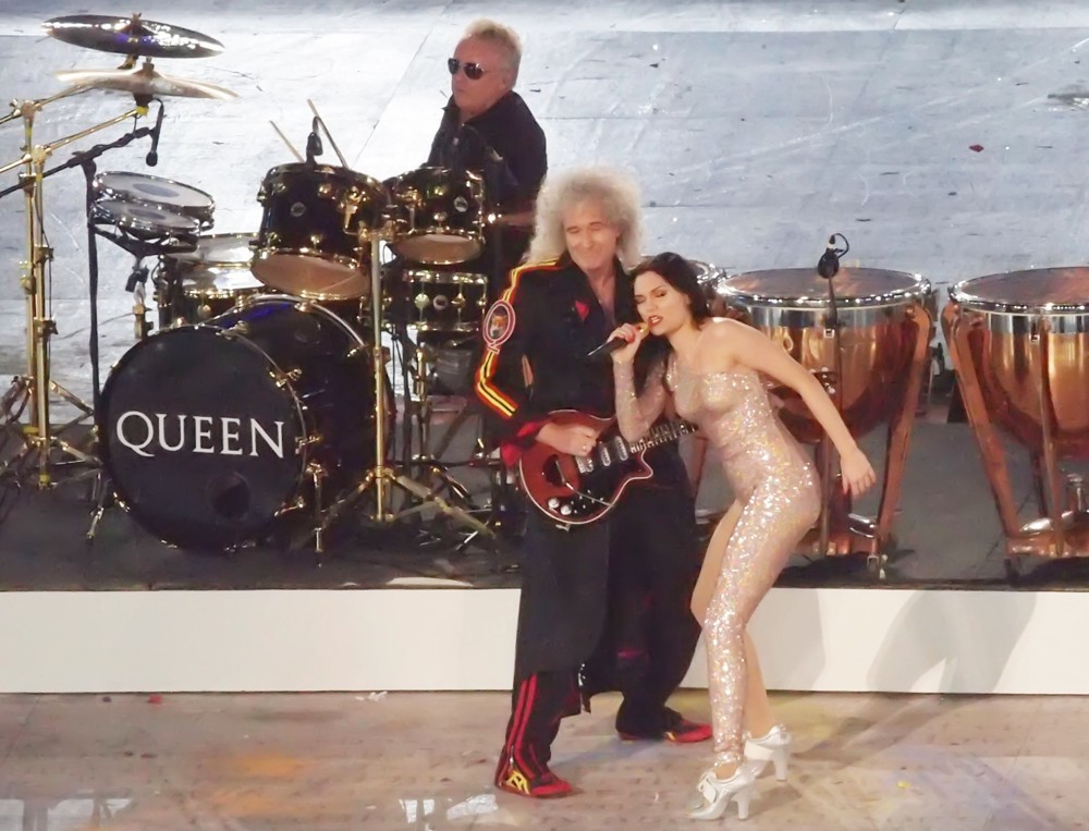 Roger Taylor;Brian May;Queen;Jessie J;<br>London 2012 Olympic Games - Closing Ceremony