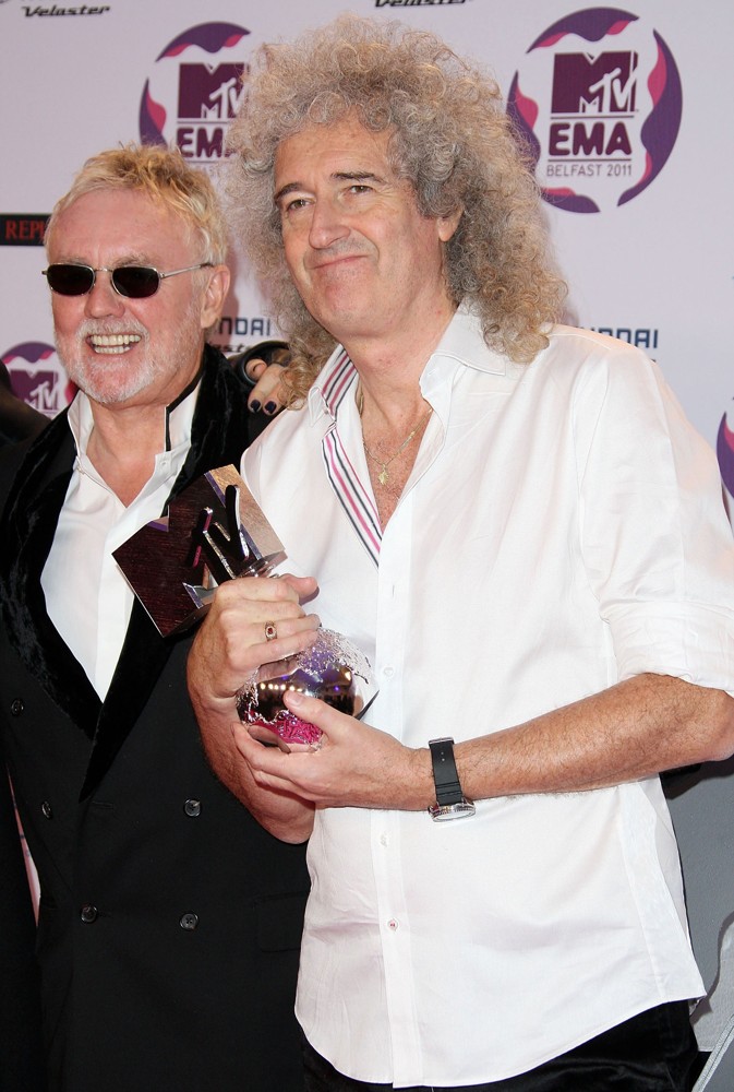 Roger Taylor;Brian May;Queen;<br>The MTV Europe Music Awards 2011 (EMAs) - Press Room