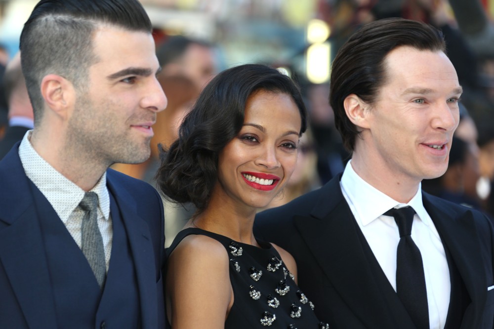 Zachary Quinto;Zoe Saldana;Benedict Cumberbatch;<br>U.K. Premiere of Star Trek Into Darkness - Arrivals