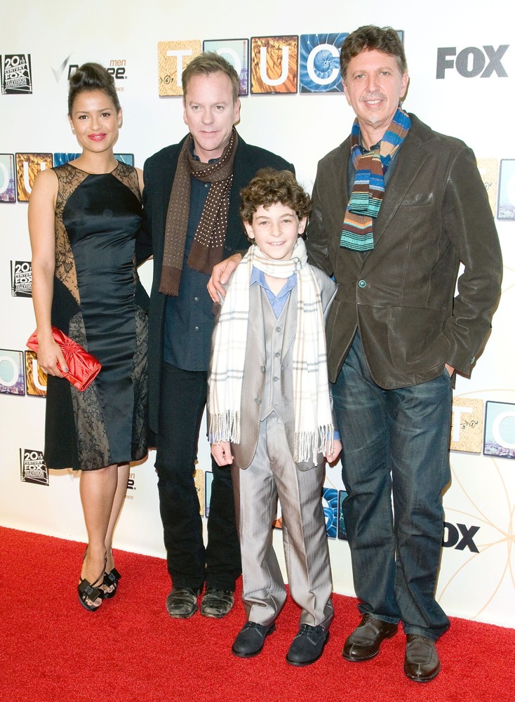Gugu Mbatha-Raw;Kiefer Sutherland;David Mazouz;Tim Kring;<br>World Premiere of Touch - Red Carpet