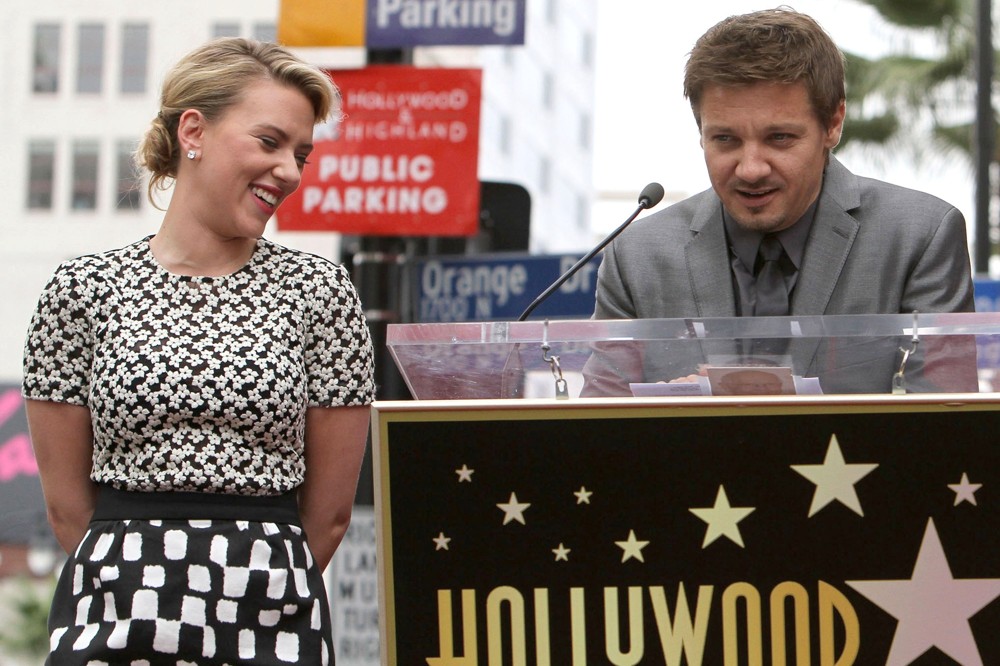 Scarlett Johansson;Jeremy Renner;<br>Scarlett Johansson Is Honored with A Star on The Hollywood Walk of Fame