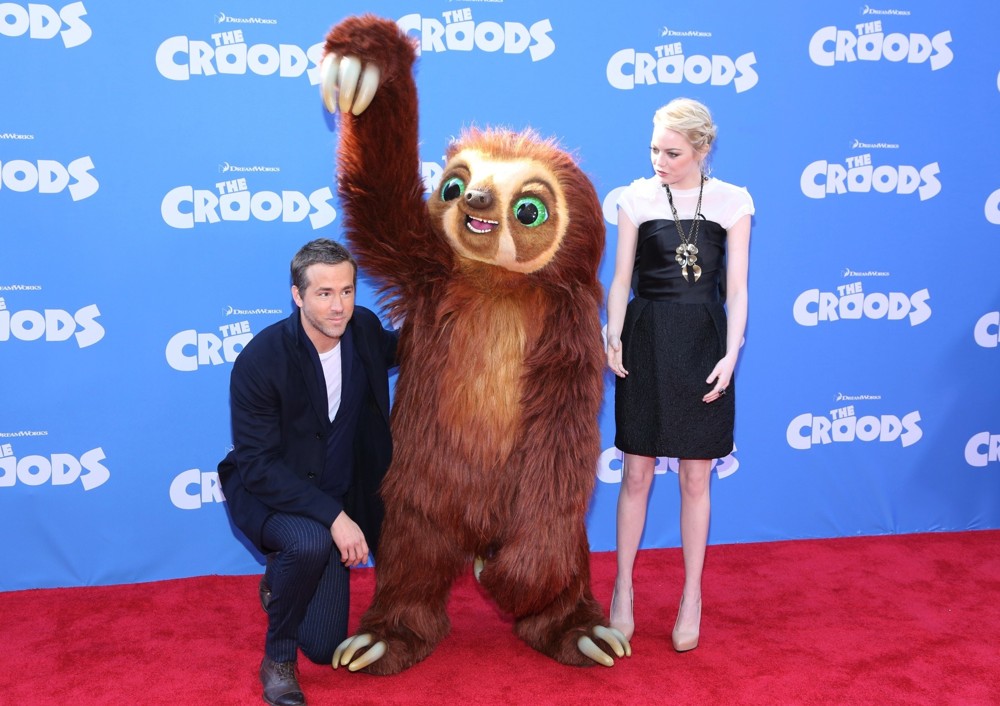 Ryan Reynolds;Emma Stone;<br>The Croods Premiere - Arrivals