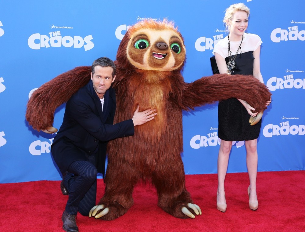 Ryan Reynolds;Emma Stone;<br>The Croods Premiere - Arrivals