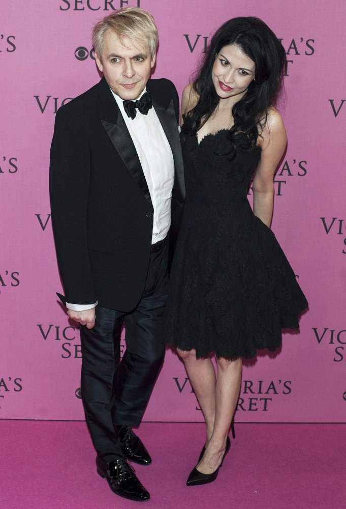 Nick Rhodes;Nefer Suvio;<br>2014 Victoria's Secret Fashion Show - Arrivals
