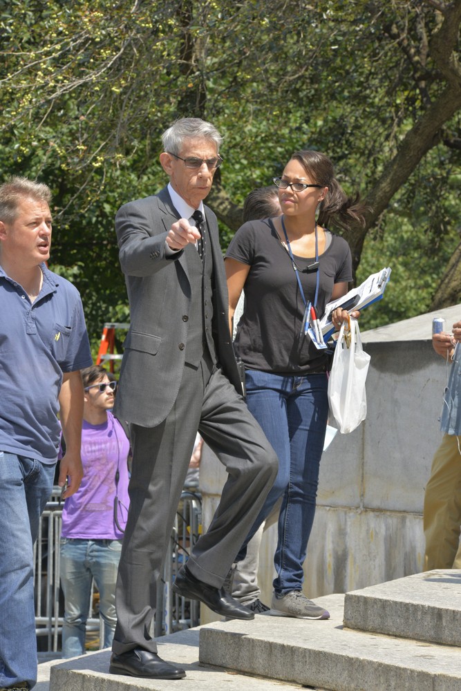Richard Belzer;<br>Filming on Location of TV Show Law and Order: Special Victims Unit Outside The Supreme Court
