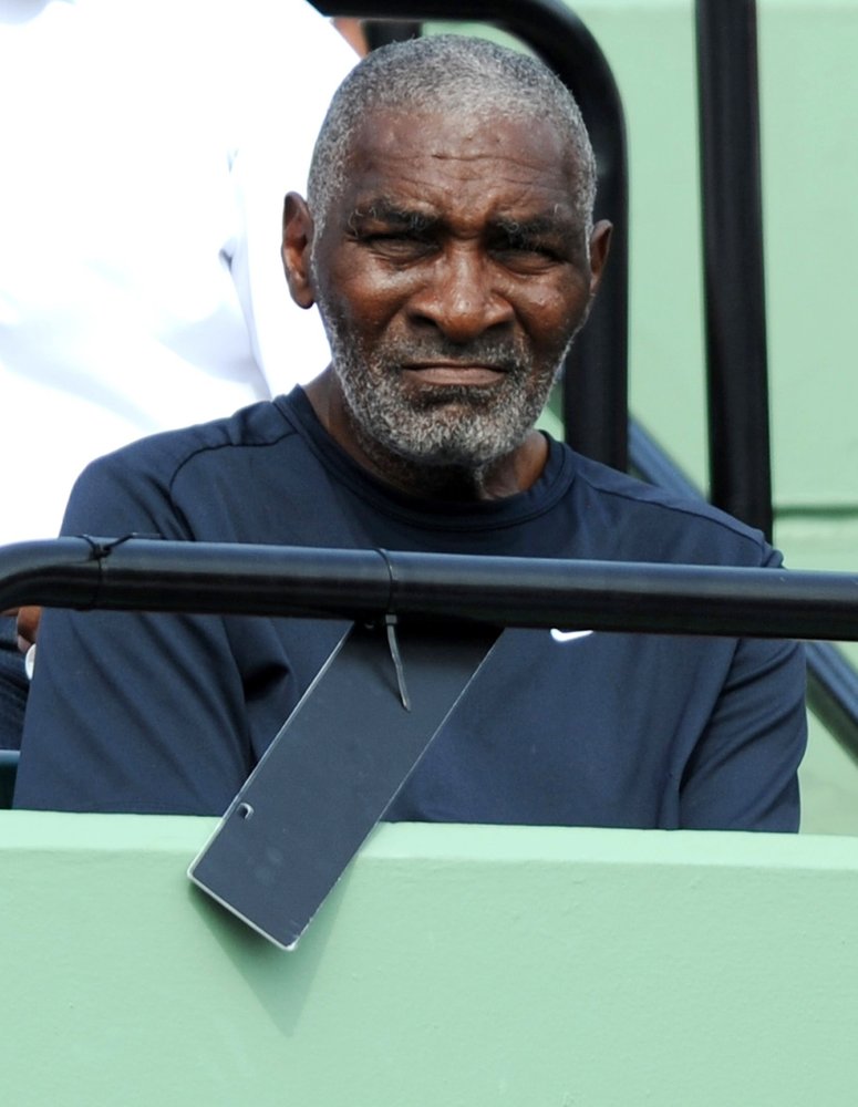 Richard Williams;<br>Venus Williams Competes Against Aleksandra Wozniak