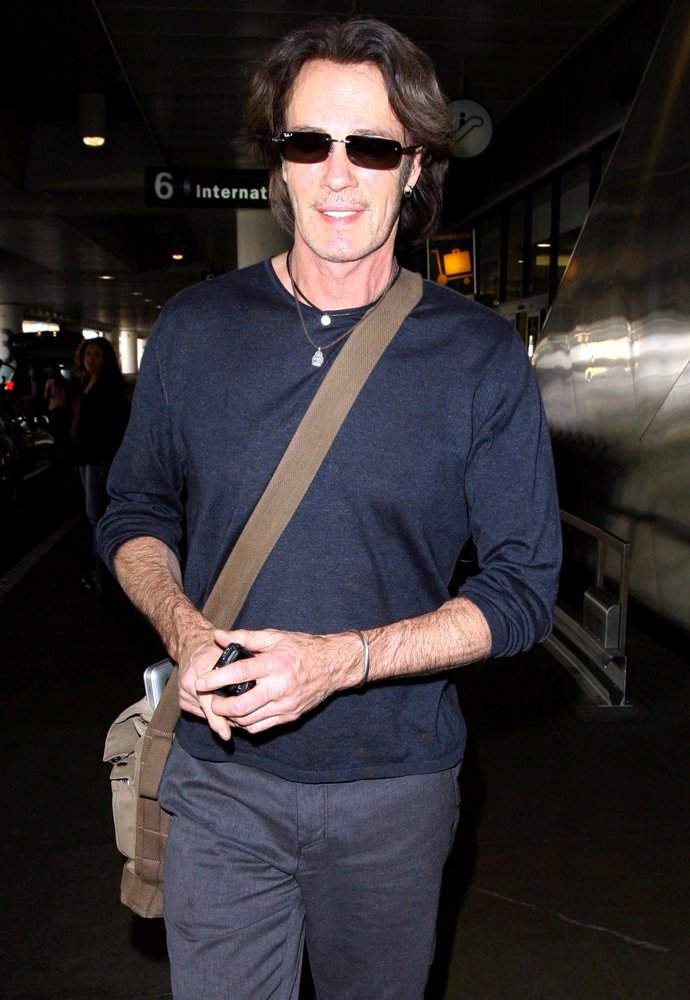 Rick Springfield;<br>Rick Springfield Leaves LAX Airport After Flying In from New York City