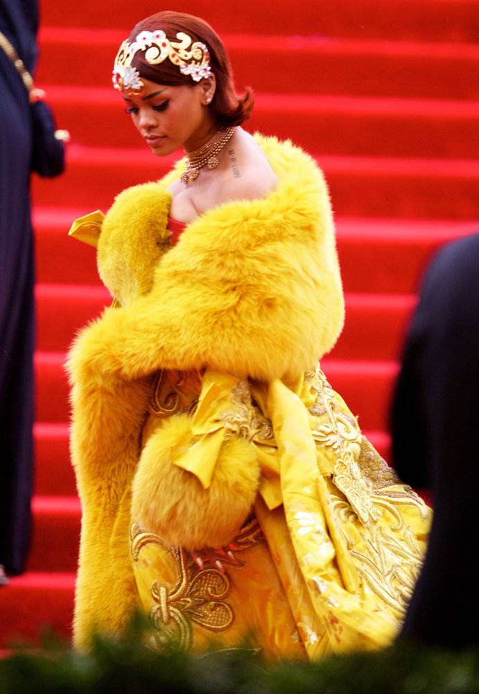 Rihanna;<br>China: Through The Looking Glass Costume Institute Benefit Gala - Red Carpet Arrivals