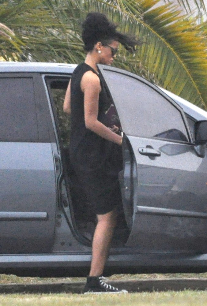 Rihanna;<br>The Funeral of Rihanna's Grandmother Clara Braithwaite