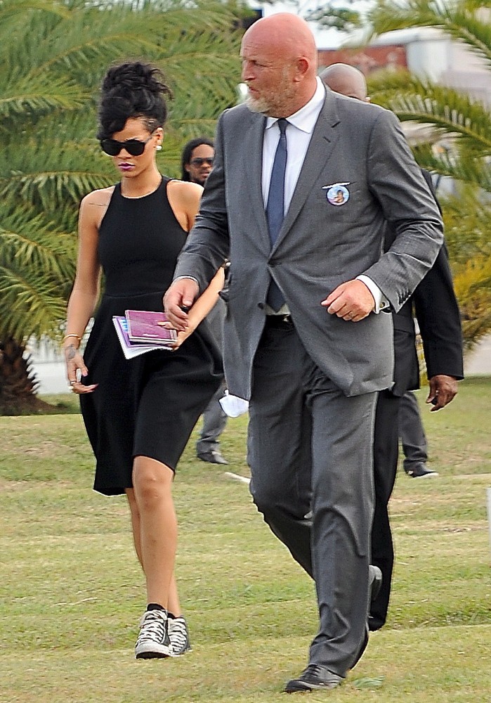 Rihanna;<br>The Funeral of Rihanna's Grandmother Clara Braithwaite