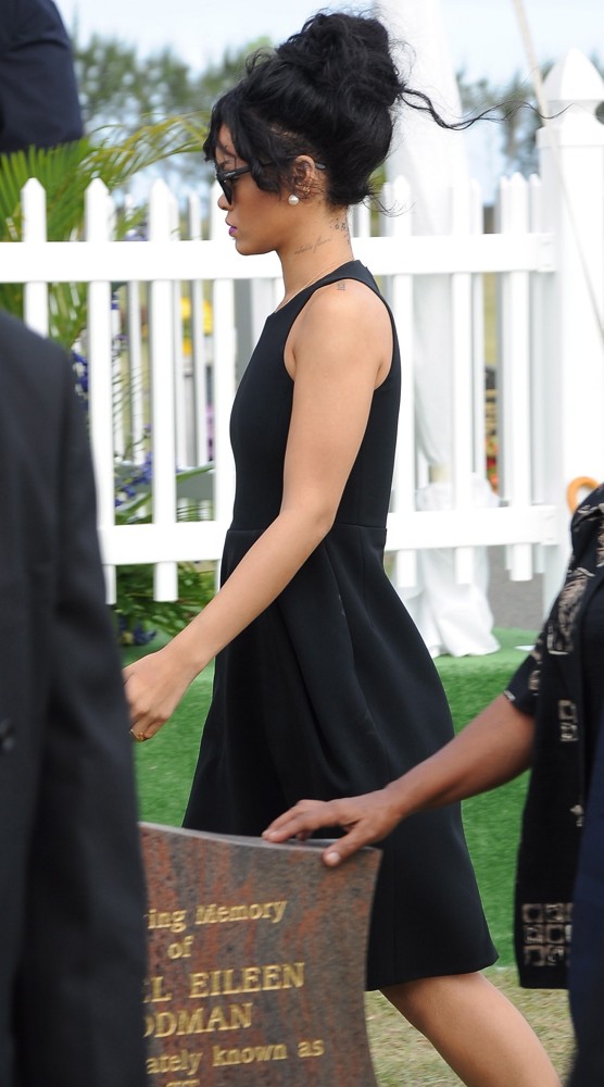 Rihanna;<br>The Funeral of Rihanna's Grandmother Clara Braithwaite