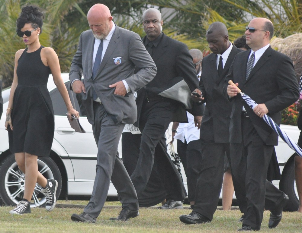 Rihanna;<br>The Funeral of Rihanna's Grandmother Clara Braithwaite