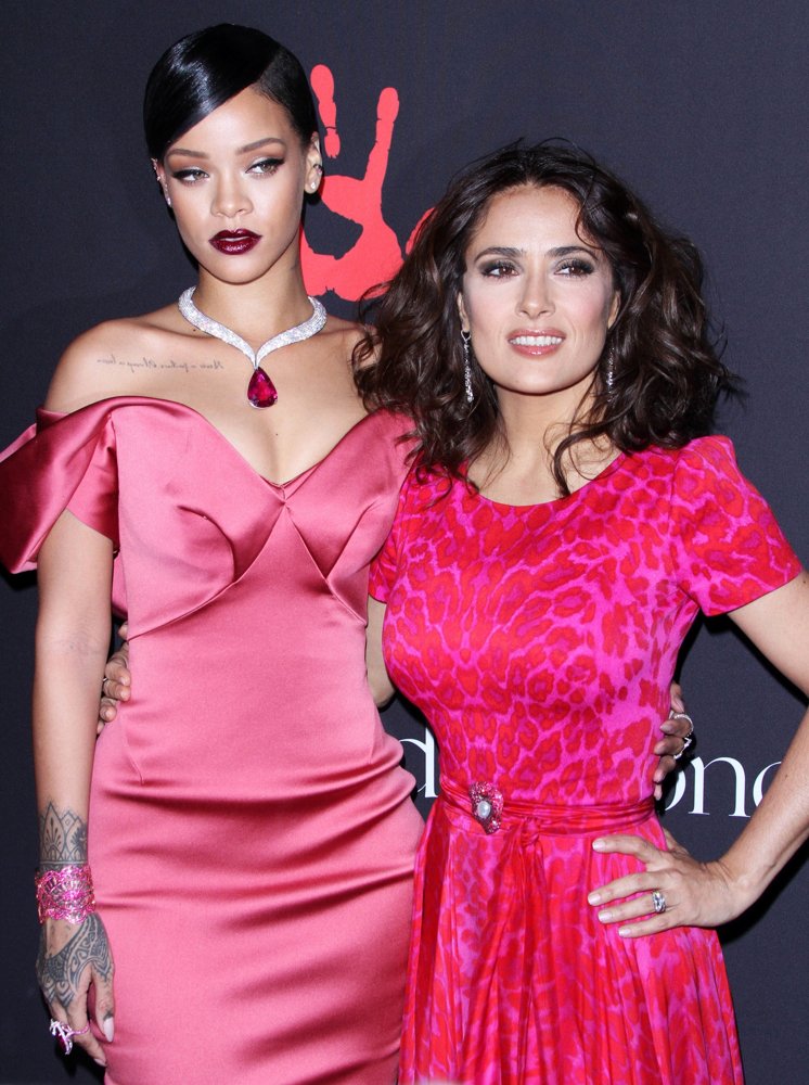 Rihanna;Salma Hayek;<br>Rihanna's First Annual Diamond Ball Benefitting The Clara Lionel Foundation