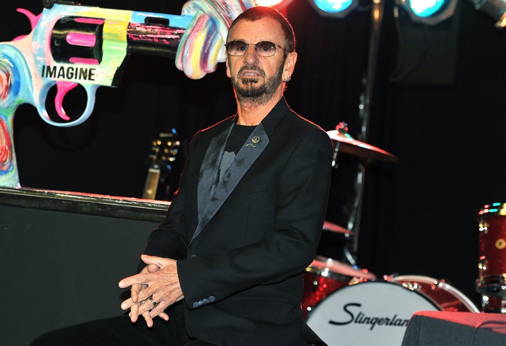 Ringo Starr;<br>Ringo Starr Unveils His Uniquely Designed Replica Knotted Gun - Photocall