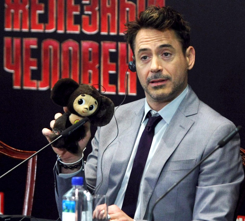 Robert Downey Jr.;<br>Iron Man 3 Press Conference