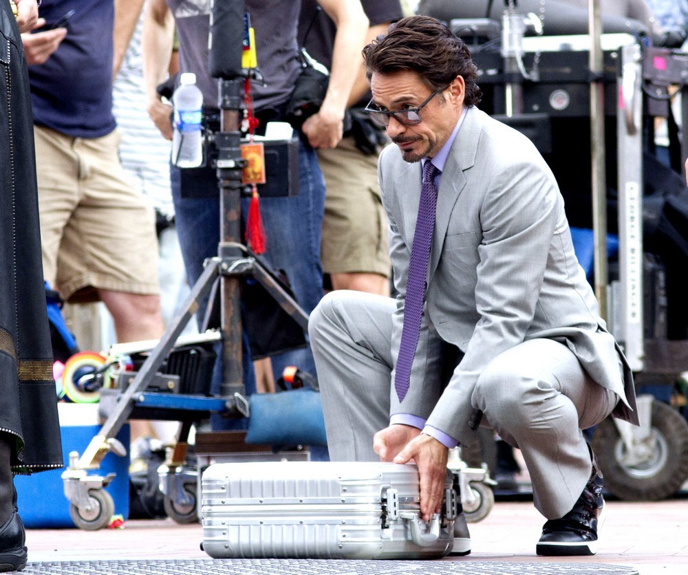 Robert Downey Jr.;<br>Actors on The Set of The Avengers Shooting on Location in Manhattan