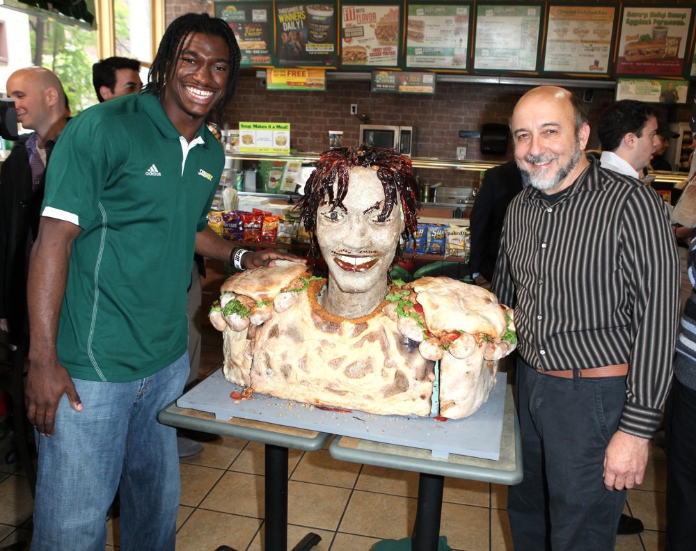 Robert Griffin III;<br>Unveils A New Lifesize Smokehouse BBQ Chicken
