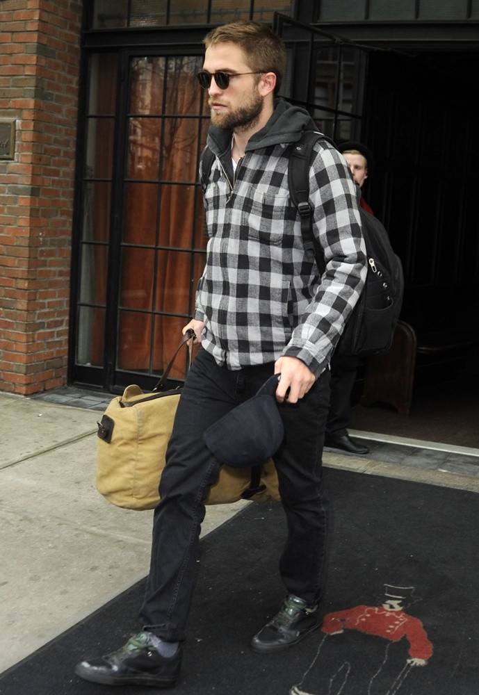 Robert Pattinson;<br>Robert Pattinson Is Seen Leaving Manhattan Hotel